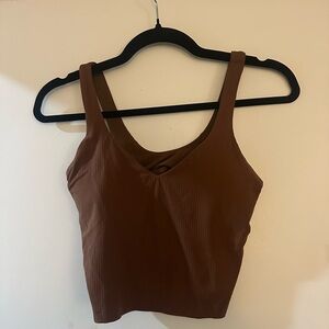 Lululemon Brown Ribbed Align Top